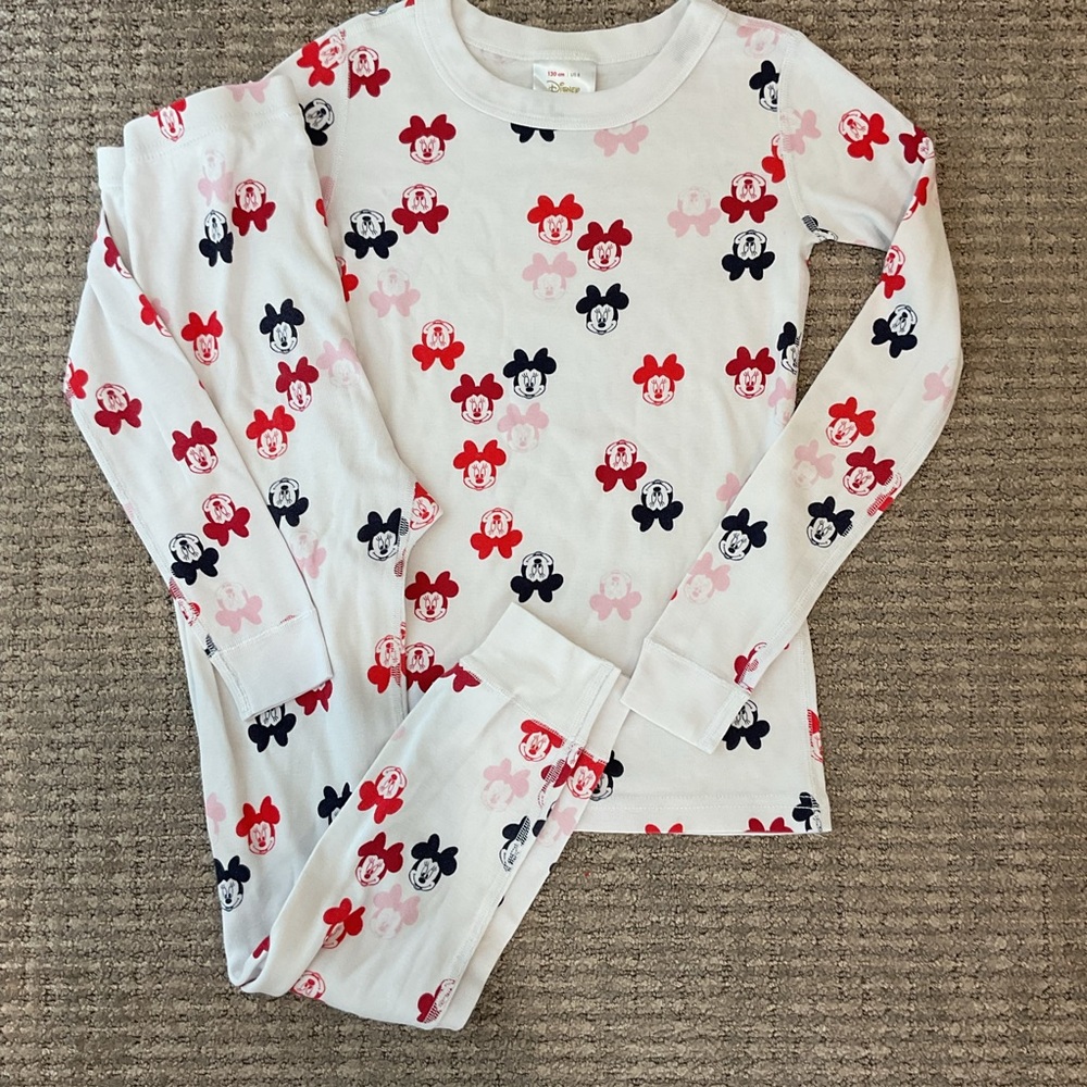 Hanna Andersson disney Minnie Mouse Pajama Set long sleeve organic cotton 130 8